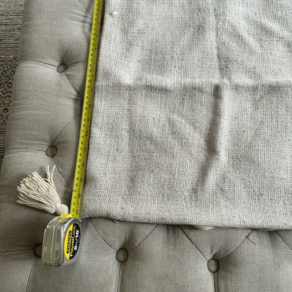 2 Covers | 1 Abstract Botanical Throw Pillow Cover & 1 Plain Linen with Tassels - Picture 6 of 12